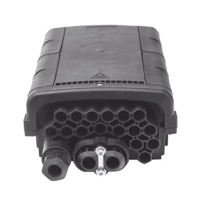Caja de Distribución de Fibra Óptica para 48 Empalmes con 16 Acopladores SC/APC, Enterrado Directo, IP68