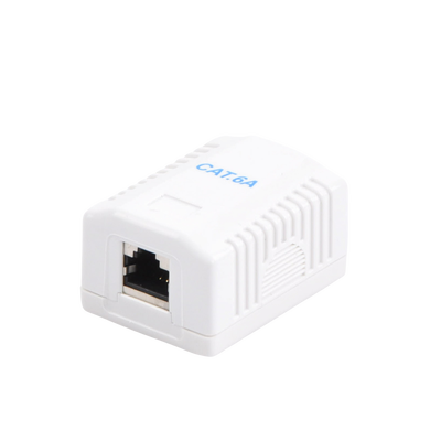 Caja de Pared con 1 Puerto, Incluye 1 Jack STP Cat6A