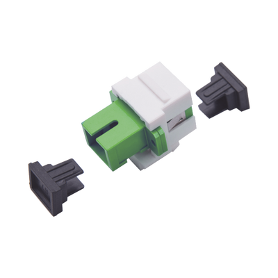 Acoplador Keystone de Fibra Óptica Monomodo SC/APC Simplex a SC/APC