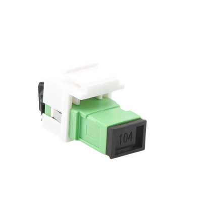 Acoplador Keystone de Fibra Óptica Monomodo SC/APC Simplex a SC/APC
