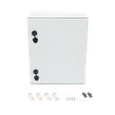 Gabinete de Poliéster IP65 Uso en Intemperie (400 x 500 x 200 mm) con Placa Trasera Interior de Plástico (Incluye Chapa y Llave).
