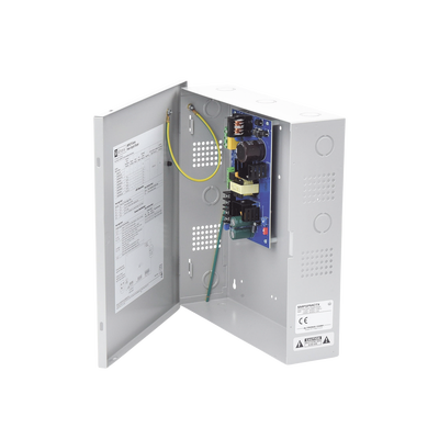 Fuente de poder de 12/24 Vcc, 4 A. Ideal para aplicaciones de intrusión / Acceso / Video Vigilancia / Fuente Supervisada / Con capacidad de baterías de respaldo / Requieren baterías