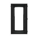 Gabinete Abatible de Pared (Con Marco Trasero) con Rack 19" de 24 Unidades. Ventana de Cristal Templado.