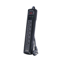 Multicontacto Con Supresor de Picos, Voltaje de Entrada 125 Vca NEMA 5-15P, Con 6 Salidas NEMA 5-15R, 2 Puertos de Carga USB, 1200 Joules
