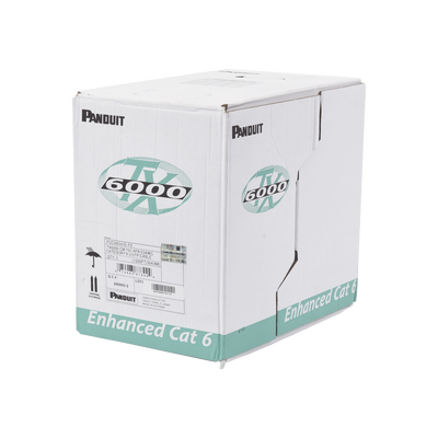 Bobina de Cable UTP 305 Metros (1000 Pies) de Cobre, TX6000™ PanNet, Reelex, Gris Internacional, Categoría 6 Mejorado (23 AWG), PVC (CM), de 4 Pares