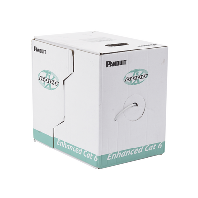 Bobina de Cable UTP 305 Metros (1000 Pies) de Cobre, TX6000™ PanNet, Reelex, Gris Internacional, Categoría 6 Mejorado (23 AWG), PVC (CM), de 4 Pares