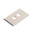Placa de Pared Vertical, de Acero Inoxidable, Salida Para 2 Puertos Mini-Com
