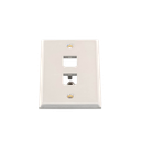 Placa de Pared Vertical, de Acero Inoxidable, Salida Para 2 Puertos Mini-Com