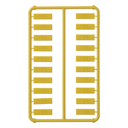 Paquete de 100 Iconos de Datos de Instalación a Presión, Para Jacks Mini-Com de Panduit, De Plástico, Color Amarillo