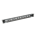 Panel de Parcheo Modular Mini-Com (Sin Conectores), Plano, Totalmente Blindado, de 24 Puertos, 1UR