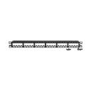 Panel de Parcheo Modular Mini-Com (Sin Conectores), Plano de Instalación al Ras, Sin Blindaje, de 24 Puertos, 1UR