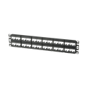 Panel de Parcheo Modular Mini-Com (Sin Conectores), Plano, Sin Blindaje, de 48 Puertos, 2 UR