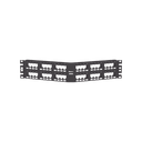 Panel de Parcheo Modular Mini-Com (Sin Conectores), Angulado Instalación la Ras, Sin Blindaje, de 48 Puertos, 2UR