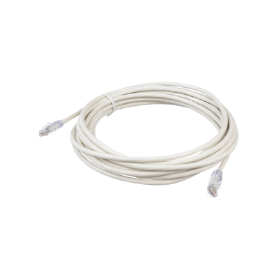 Cable de Parcheo TX6, UTP Cat6, 24 AWG, CM, Color Blanco, 6.1 Metros (20 Pies)