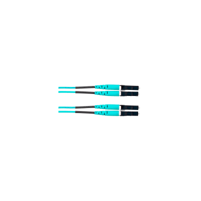 Jumper de Fibra Óptica Multimodo 50/125 OM4, LC-LC Duplex, OFNR (Riser), Color Aqua, 18 Metros (59.06 Pies)