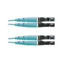 Jumper de Fibra Optica Multimodo 50/125 OM3, LC-LC Duplex, OFNR (Riser), Color Aqua, 3 Metros (9.84 Pies)