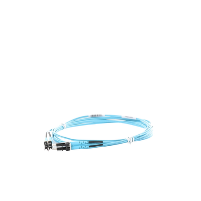 Jumper de Fibra Optica Multimodo 50/125 OM3, LC-LC Duplex, OFNR (Riser), Color Aqua, 3 Metros (9.84 Pies)