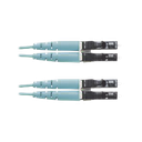 Jumper de Fibra Optica Multimodo 50/125 OM3, LC-LC Duplex, OFNR (Riser), Color Aqua, 25 Metros (82.02 Pies)
