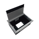 Caja universal vacía de 1 módulo para instalación en escritorio (voz, datos, vídeo, contactos eléctricos), (No incluye accesorios)