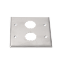 Placa de Pared Doble IndustrialNet?, Para 2 Conectores Industriales, de Acero Inoxidable