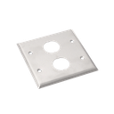 Placa de Pared Doble IndustrialNet?, Para 2 Conectores Industriales, de Acero Inoxidable