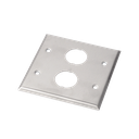 Placa de Pared Doble IndustrialNet?, Para 2 Conectores Industriales, de Acero Inoxidable