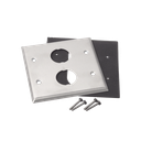 Placa de Pared Doble IndustrialNet?, Para 2 Conectores Industriales, de Acero Inoxidable