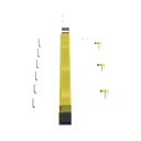 Kit de Administrador de Cables Vertical FiberRunner 4X4, Incluye Soportes de Montaje y Accesorios, Color Amarillo
