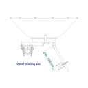 Antena direccional de Alto Rendimiento, 4 ft, Frecuencia de (4.9 a 6.1 GHz), Alto Aislamiento al Ruido, Ganancia de 35 dBi, Soporte de acero inoxidable, polaridad en 90 ° y 45 °, incluye montaje.