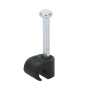 Grapa negra para Fibra óptica redonda de 3 mm (100pzs) (3101-00400)