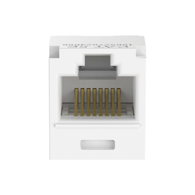 Conector Jack RJ45 Estilo TG, Mini-Com, Categoría 5e, de 8 Posiciones y 8 Cables, Color Blanco