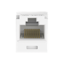 Conector Jack RJ45 Estilo TG, Mini-Com, Categoría 5e, de 8 Posiciones y 8 Cables, Color Blanco