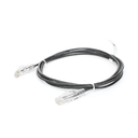 Cable de Parcheo Slim UTP Cat6 - 2 Metros (6.56 Pies) Negro Diámetro Reducido (28 AWG)
