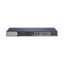 Switch Gigabit PoE+ / No Administrable / 16 Puertos 1000 Mbps PoE+ (4 Puertos PoE++ 90 W) / 2 Puertos 1000 Mbps Uplink + 2 Puertos SFP de Uplink / Modo Extendido hasta 300 Metros / 225 W