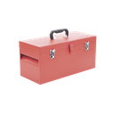 Caja de herramientas metálica con soble cerradura de 51 x 21.5 x 24cm.