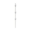 Poste de Paso Blanco de 0.75m para Cerca Electrificada. Tubo Galvanizado cal. 18 de 1"Diam. con Tapón y 3 Aisladores Instalados.