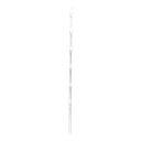 Poste con 6 Aisladores de PASO  para Cerca Electrificada. Tubo Galva. de 1.4m, cal. 18 de 1" Diam. + Pintura Blanca.