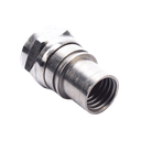 Conector F Macho Plegable, Con PIN para Cable RG-59, Cuerpo de Bronce Niquelado.