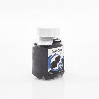 Bote con 100 Protectores Anti-Polvo para Puerto RJ45 Color Negro