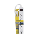 Multicontacto con 6 contactos aterrizados y 2 puertos usb.