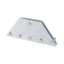 Placas igualadoras con tornillería y separadores, para 6 retenidas. Galvanizado en inmersión.
