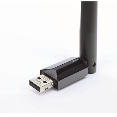 Adaptador  USB inalámbrico doble banda AC 600 Mbps, antena de alta ganancia.