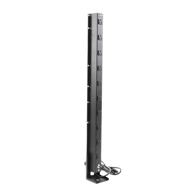 PDU Vertical de 10 Contactos (NEMA 5-15R). Volt. Ent./Sal.: 120Vca/15A compatible con Racks EIRL y EIQR.