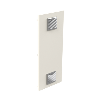 Gabinete Acero Galv. para 3 Bat. PL110D12. Puerta Ventilada. Acc. de piso o poste No incluidos (400 x 1060 x 300mm).