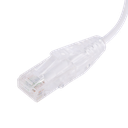 Cable de Parcheo Slim UTP Cat6 - 20 cm (7.87 Pulgadas) Blanco Diámetro Reducido (28 AWG)