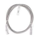 Cable de Parcheo Slim UTP Cat6 - 3 Metros (9.84 Pies) Gris Diámetro Reducido (28 AWG)