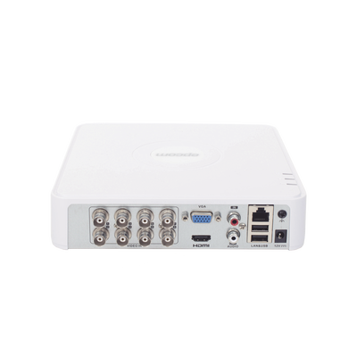 DVR 8 Canales TurboHD + 2 Canales IP / 2 Megapixel (1080p) Lite / Acusense Lite (Evita Falsas Alarmas) / Audio por Coaxitron / 1 Bahía de Disco Duro / H.265+ / Salida de Vídeo Full HD