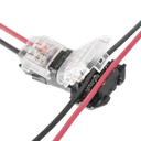Conector en forma de T para 2 Contactos / Para una Conexión Rápida