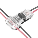 Conector en forma de T para 2 Contactos / Para una Conexión Rápida