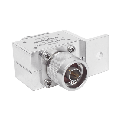 Protector RF Coaxial Para 10 a 1000 MHz Con Ceja Frontal Con Conectores N Macho y N-Hembra, 50 Ω